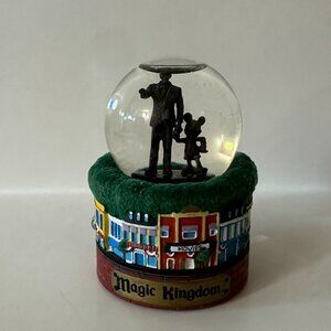 Disney Parks Magic Kingdom Walt and Mickey Mouse Mini Snow Globe